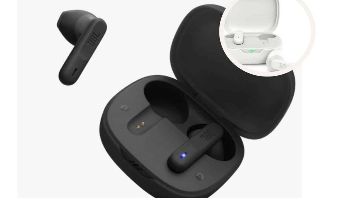 Los auriculares JBL Vibe Flex salieron al mercado en dos colores: blanco y negro. Foto: Cortesía