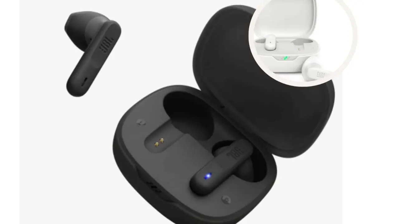 Los auriculares JBL Vibe Flex salieron al mercado en dos colores: blanco y negro. Foto: Cortesía