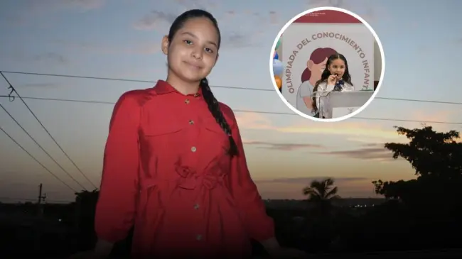 Este ciclo escolar Kitzia inicia sus estudios en la escuela Secundaria Técnica 79. Afirmó que seguirá esforzándose para seguir cosechando éxitos. Foto: Juan Madrigal