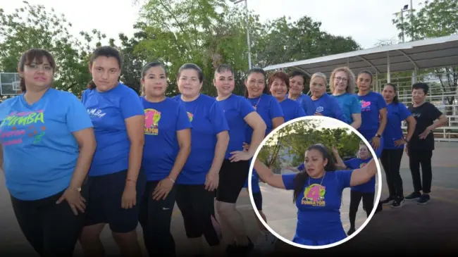 Sonia lleva más de 15 años disfrutando de la Zumba y, desde hace un año, imparte clases en la colonia 21 de Marzo y fraccionamiento Servidores Públicos en Culiacán. Foto: Juan Madrigal