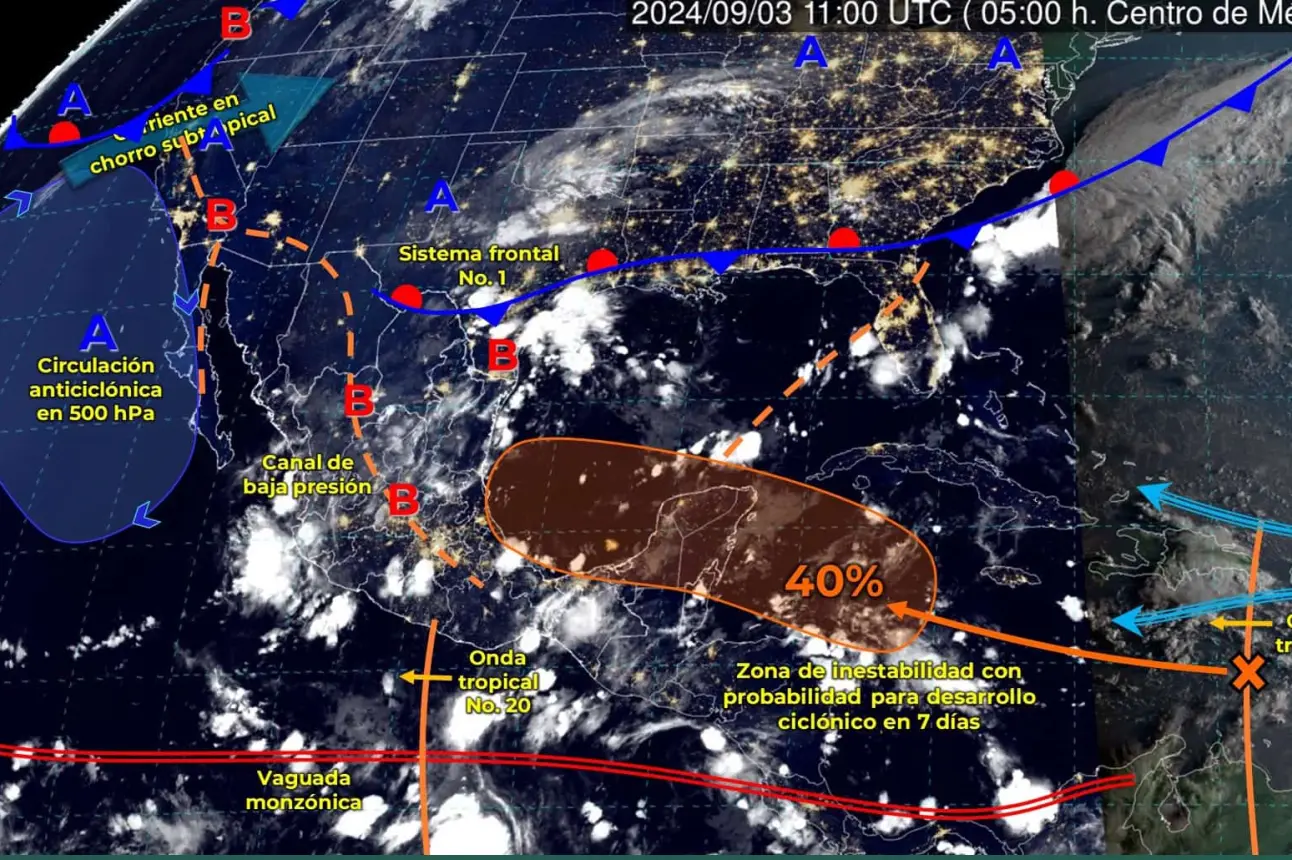 Pronóstico del clima para hoy martes 3 de septiembre.