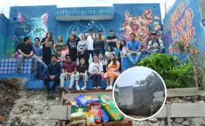 ¡Un mural por la Paz y protección animal! La nueva vida de la antigua caseta de policías en la colonia 5 de Mayo en Culiacán