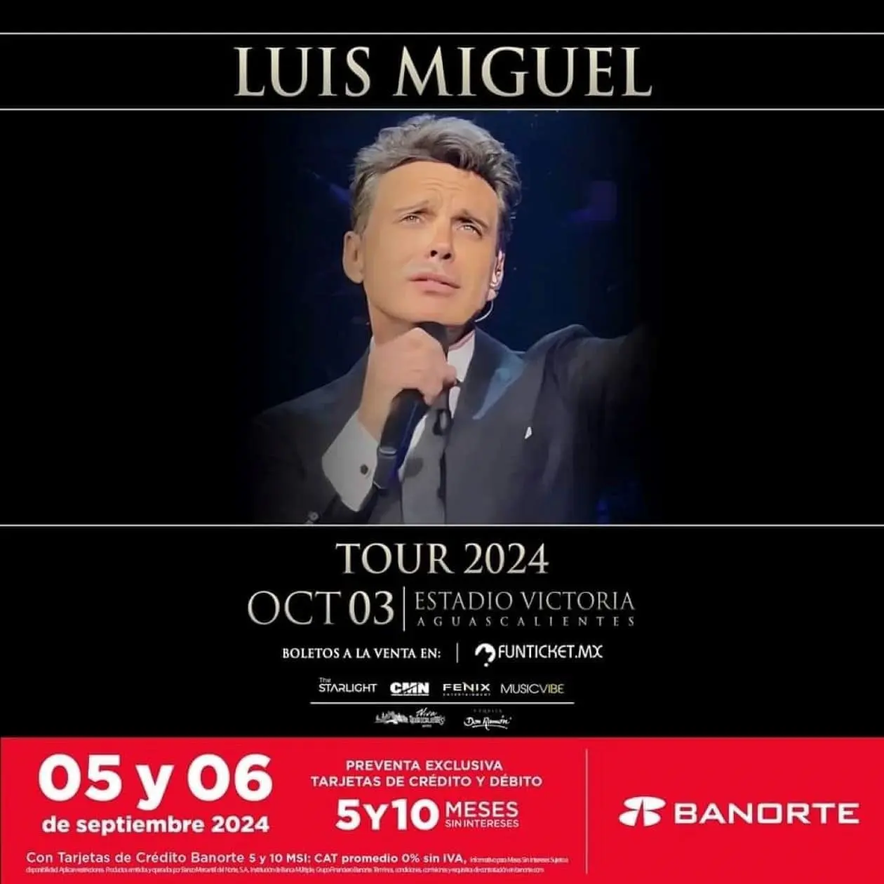 Luis Miguel dará concierto en el estadio Victoria de Aguascalientes. Foto: Cortesía