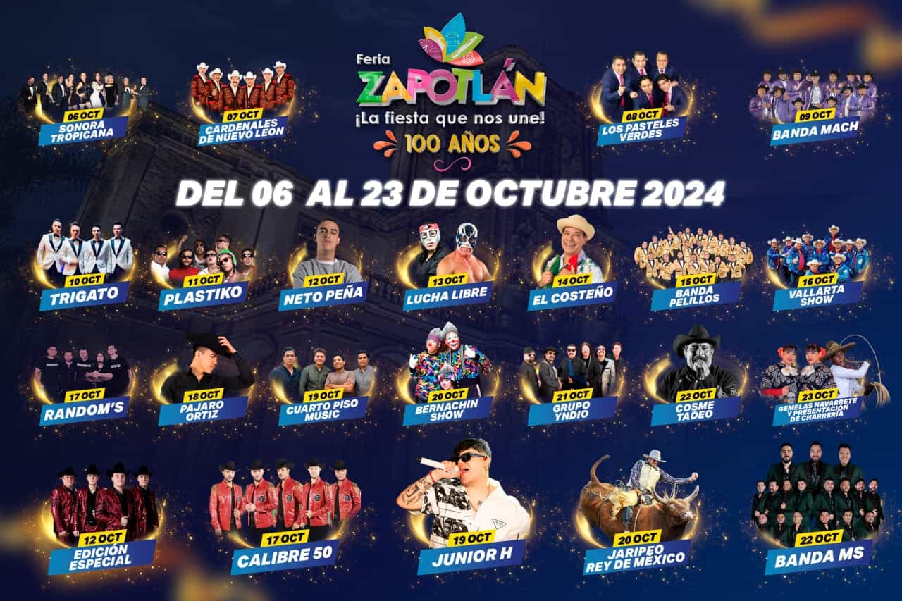 Artistas y conciertos para la Feria Zapotlán El Grande 2024, en Jalisco.