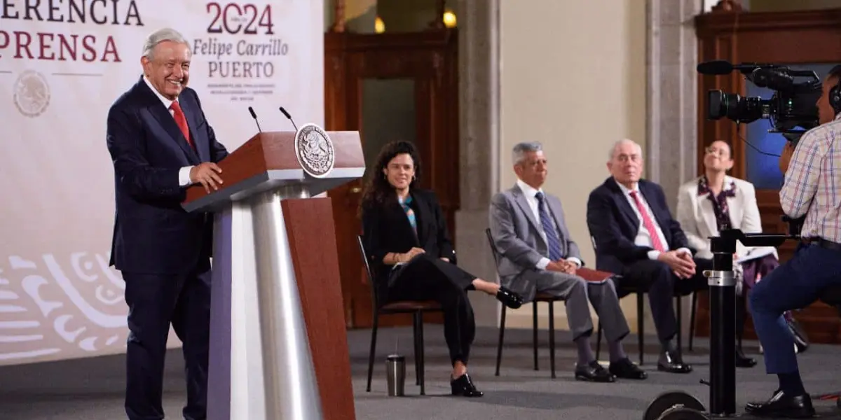 Andrés Manuel López Obrador durante la mañanera de este jueves 5 de septiembre.