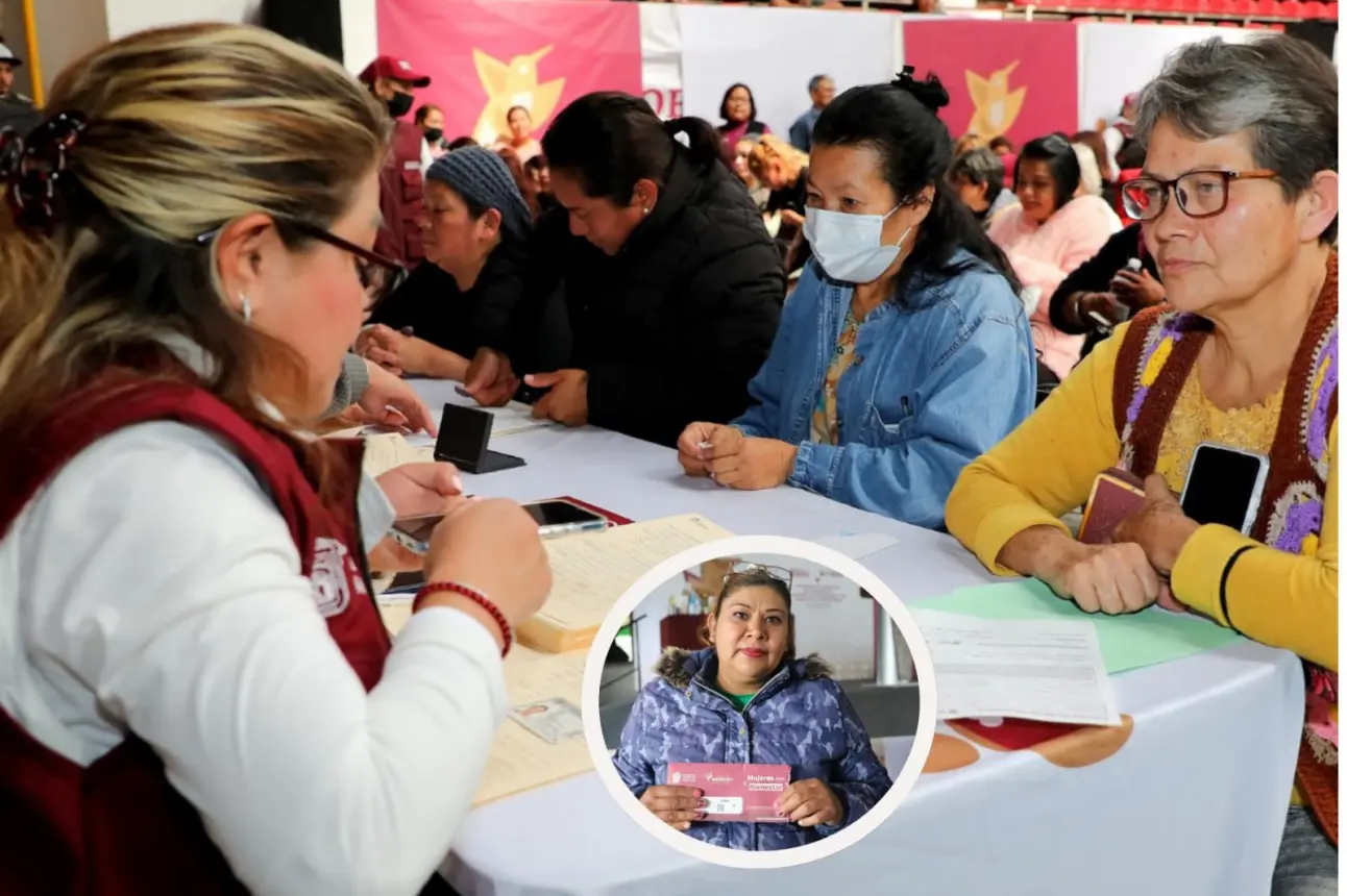 El programa de Mujeres con Bienestar, en el Estado de México, apoya con 2 mi 500 pesos bimestrales. Foto: Cortesía