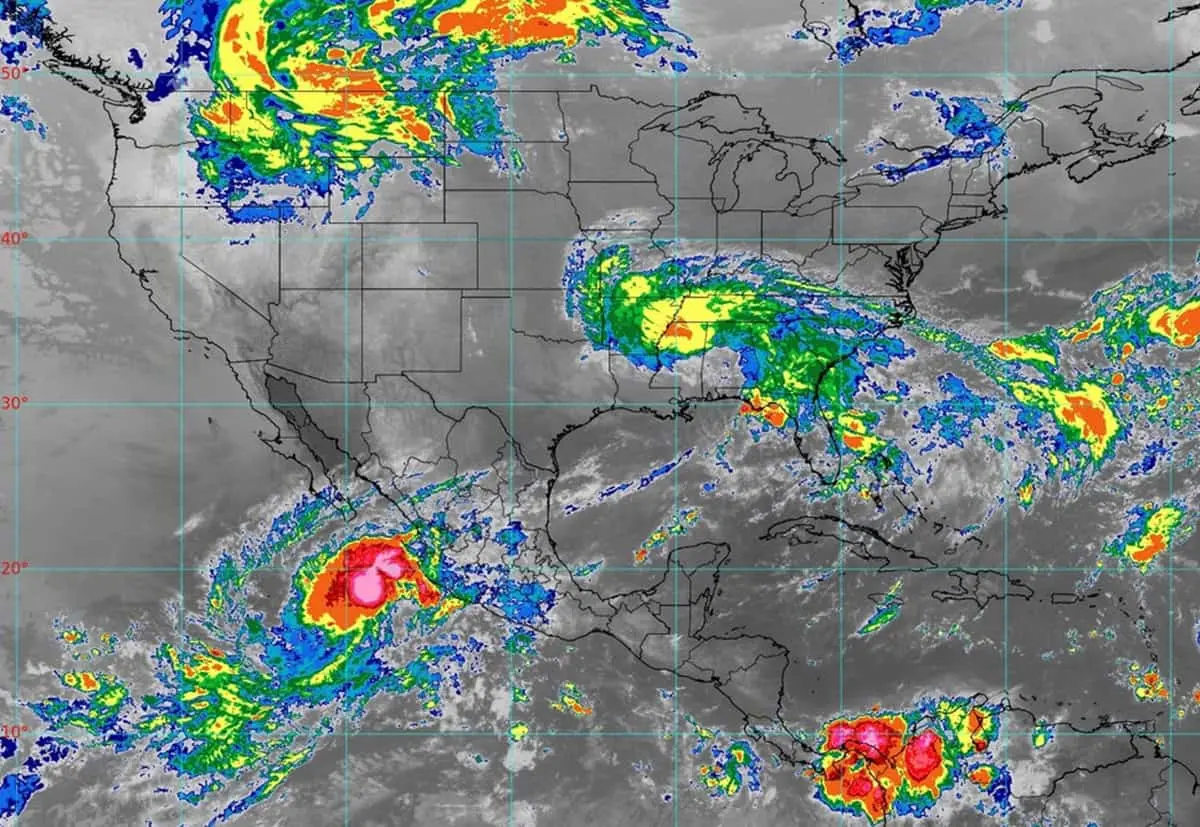 Clima en Sinaloa: Lluvias intensas para hoy jueves a causa de una baja presión.