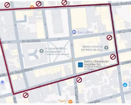Calles que estarán cerradas en Mazatlán por el Grito de Independencia