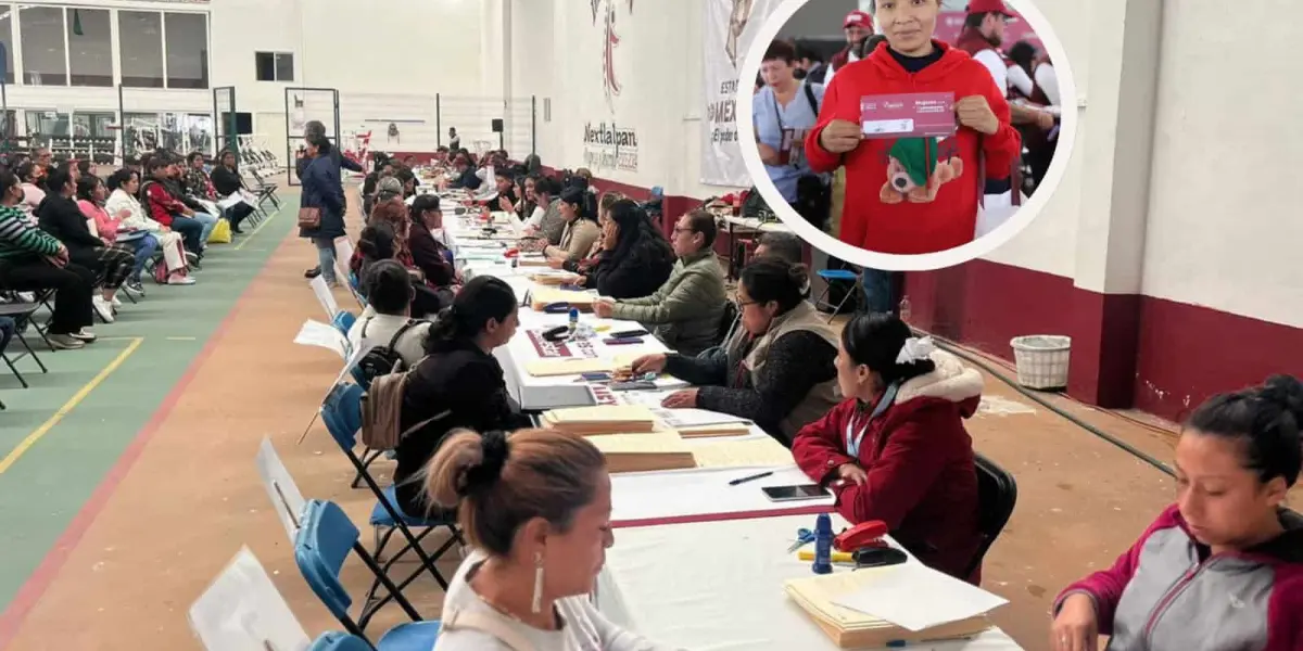 Mujeres con Bienestar del Estado de México, entrega un apoyo de 2 mil 500 pesos. Foto: Cortesía