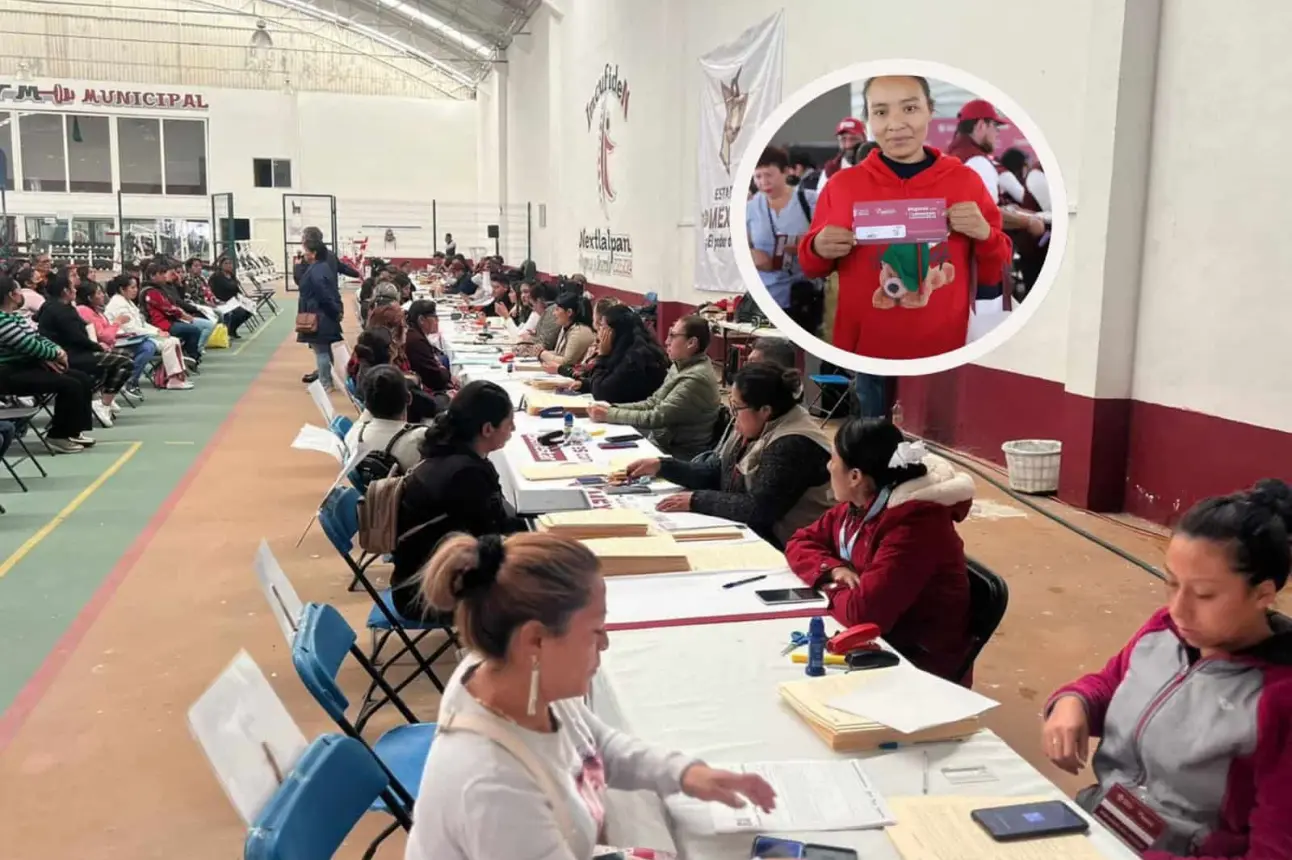 Mujeres con Bienestar del Estado de México, entrega un apoyo de 2 mil 500 pesos. Foto: Cortesía