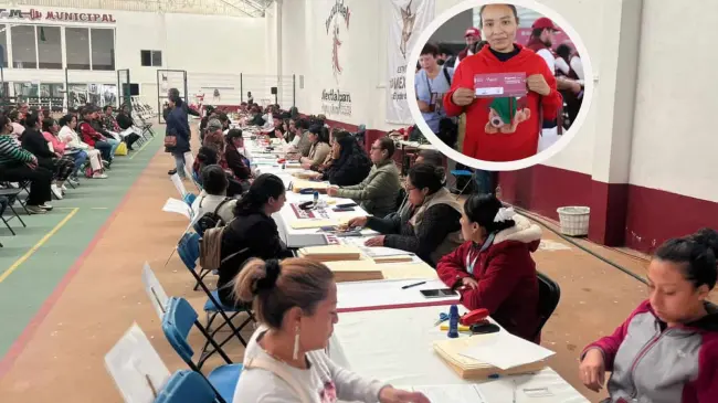 Mujeres con Bienestar del Estado de México, entrega un apoyo de 2 mil 500 pesos. Foto: Cortesía