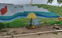 El nuevo mural hace del Parque San Sebastián un lugar más bonito y seguro en Barrancos