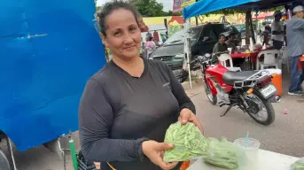 El comercio de nopales y verduras en Villa Juárez le alegran la vida a Imelda Palomares