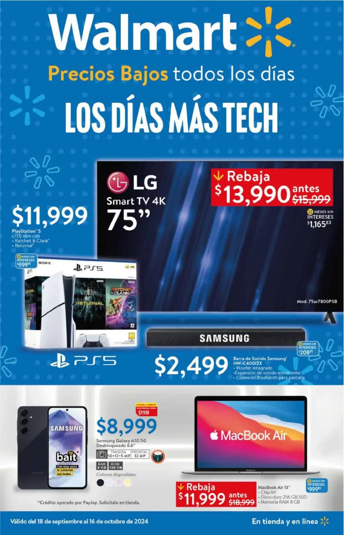 Ofertas de Walmart en tecnología; celulares, computadoras, pantallas y más a precios bajos
