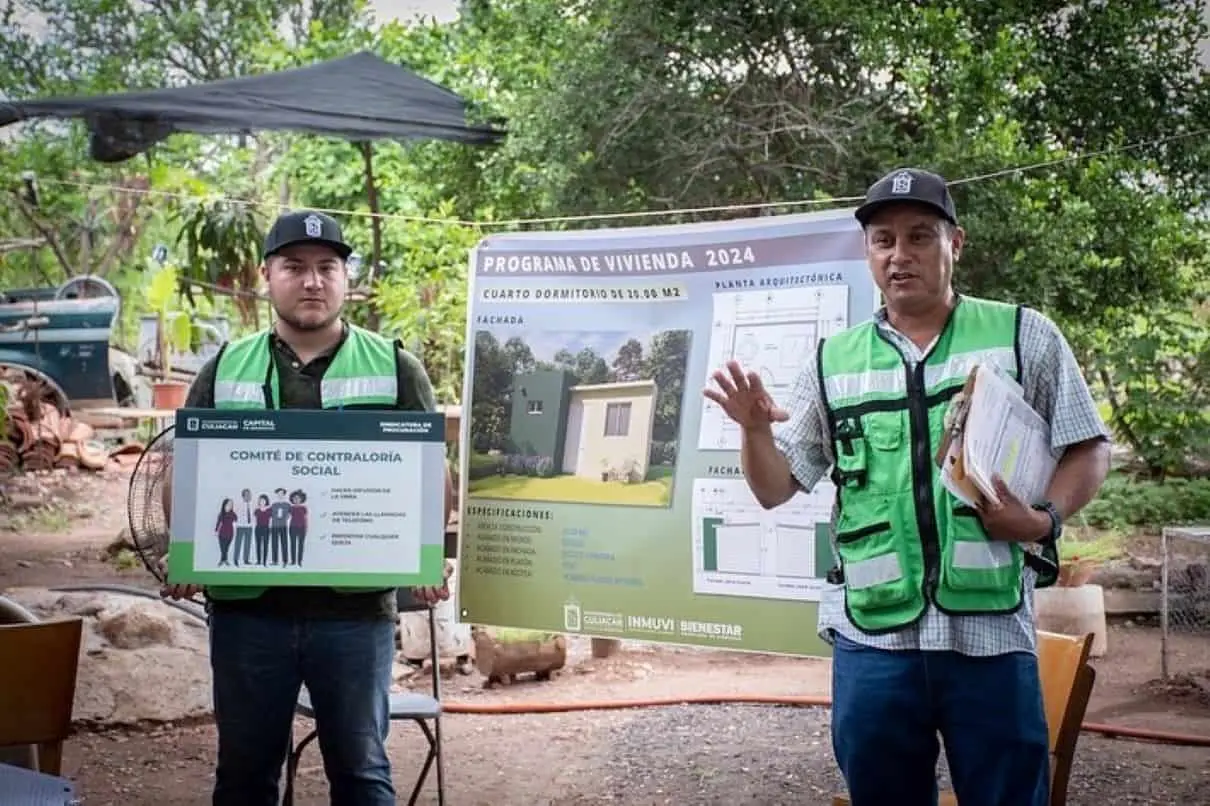 Serán más de 300 familias de Culiacán las que van a recibir apoyos para vivienda. Foto: Cortesía