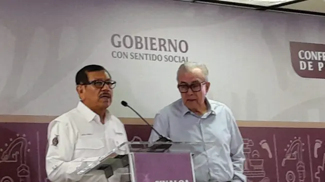 El gobernador Rubén Rocha Moya y el Secretario de Seguridad reportan incautaciones