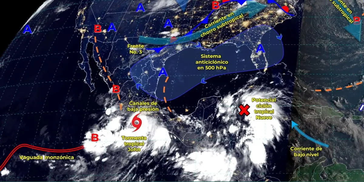 Clima en Sinaloa: En estos municipios dejará lluvias la tormenta tropical John.