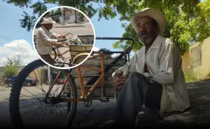 ¡El abuelito del triciclo! A sus 80 años, Rogelio se gana la vida recolectando “fierro viejo” en Culiacán