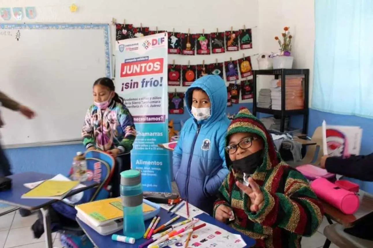 Invitan a unirse a la campaña Juntos Sin Frío para apoyar a los niños de Chihuahua. Foto: Cortesía