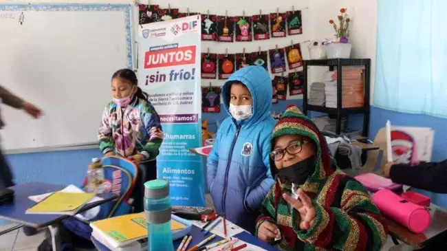 Invitan a unirse a la campaña Juntos Sin Frío para apoyar a los niños de Chihuahua. Foto: Cortesía