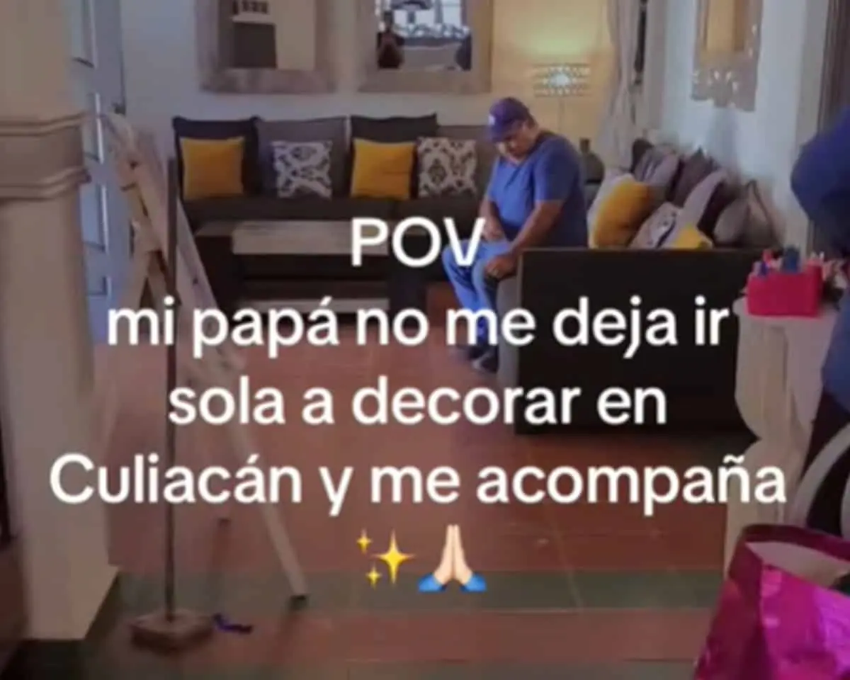 Tras inseguridad en Culiacán, papá sinaloense acompaña a su hija a trabajar y conmueve a todo Tiktok.