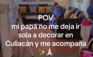 Tras inseguridad en Culiacán, papá sinaloense acompaña a su hija a trabajar y conmueve a todo Tiktok