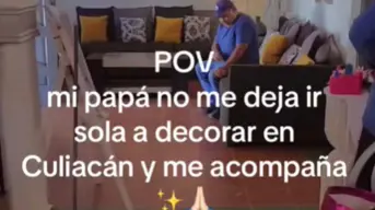 Tras inseguridad en Culiacán, papá sinaloense acompaña a su hija a trabajar y conmueve a todo Tiktok