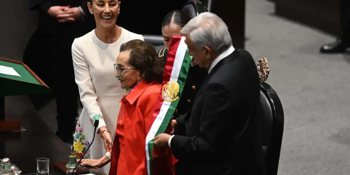 Efigenia Martínez durante la toma de protesta de Claudia Sheinbaum.