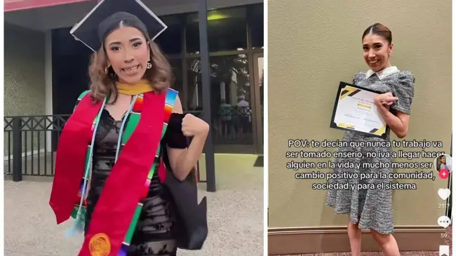 Paola García, un ejemplo de lucha y superación, con parálisis cerebral, consigue un título universitario. Foto: Cortesía