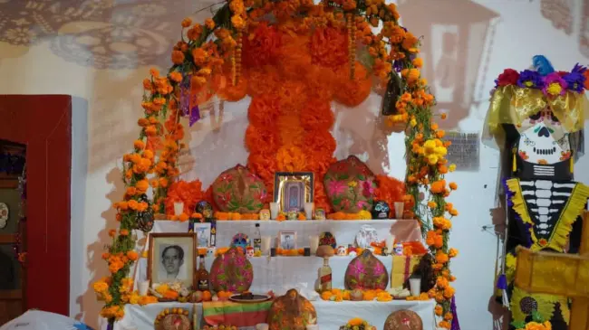 Un altar del Día de Muertos en Oaxaca. Foto: Cortesía