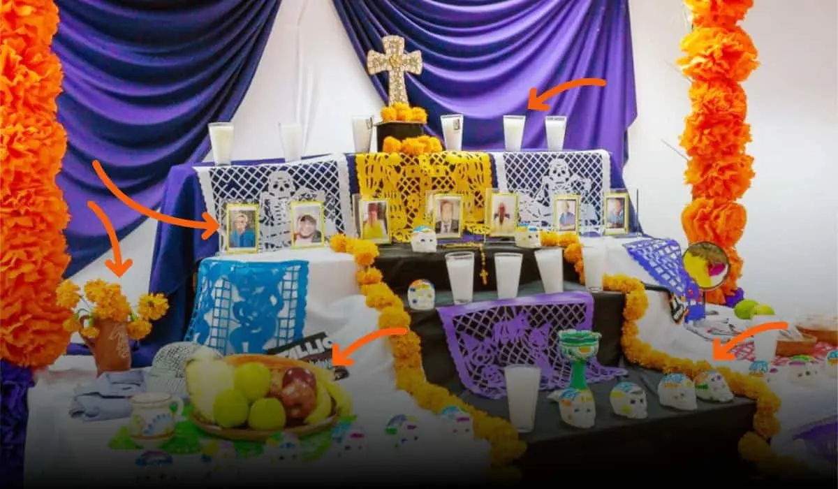 Cada elemento que lleva el altar de muertos para celebrar a nuestros fieles difuntos, tiene un significo. Foto: Cortesía