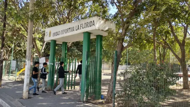 El espacio recreativo se localiza sobre la calle Jazmines y Salvia en el fraccionamiento Florida. Se ubica muy cerca de la Secundaria Técnica #79 y de la Unidad Habitacional Militar. Foto: Juan Madrigal