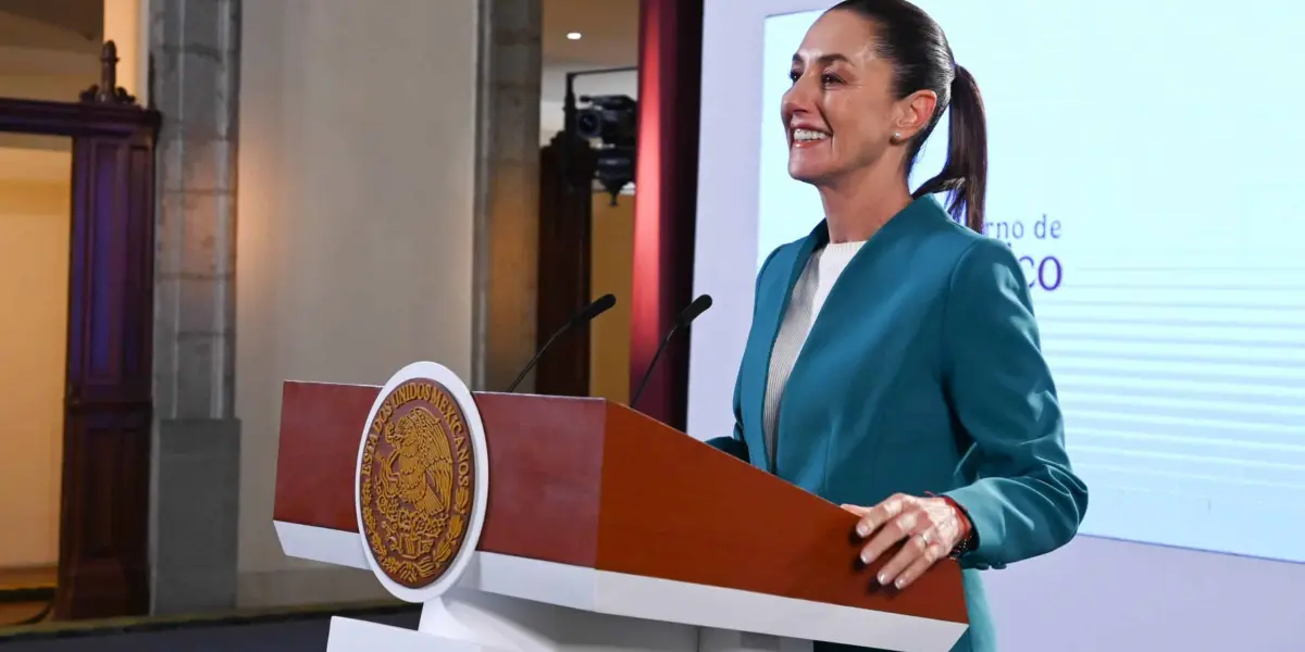 Claudia Sheinbaum en la Mañanera del Pueblo de este lunes 7 de octubre.