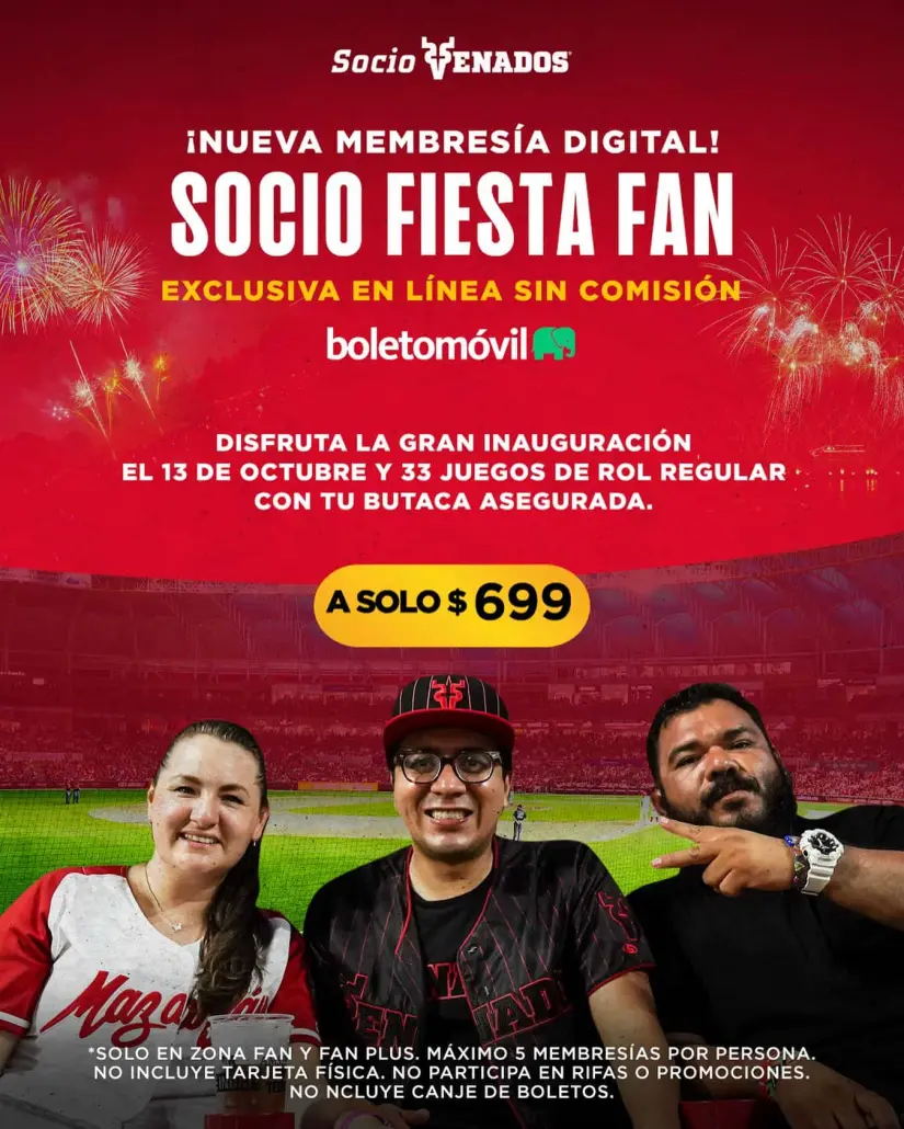 Membresía Fiesta Fan | Imagen: Venados de Mazatlán