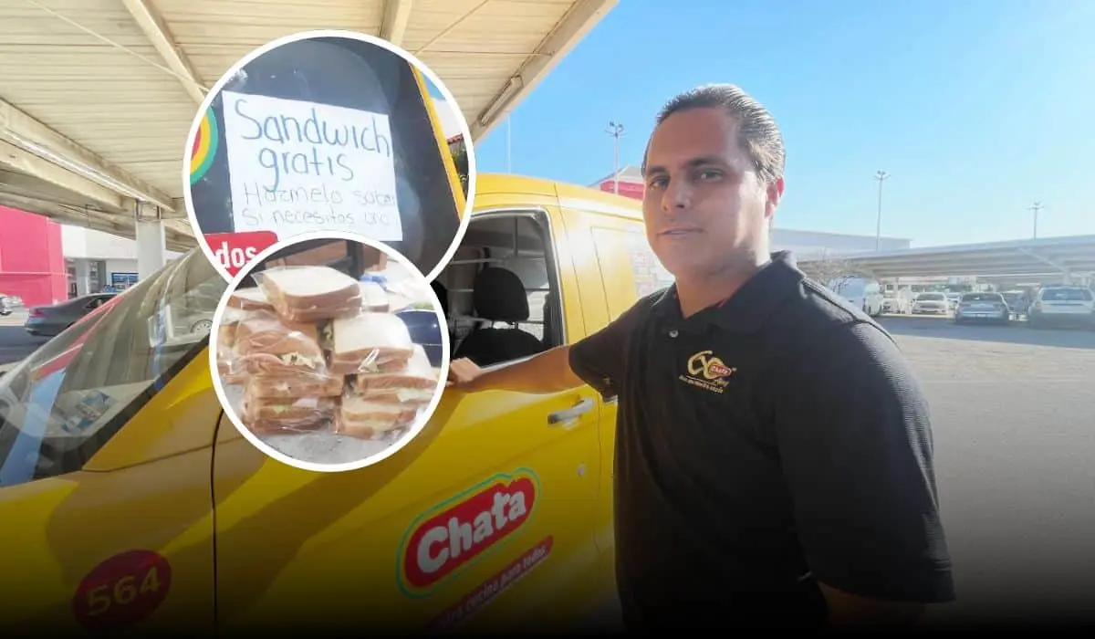 Jesús Manuel comparte alimentos con los culichis que pasan por un momento complicado. Foto: Lino Ceballos-Cortesía