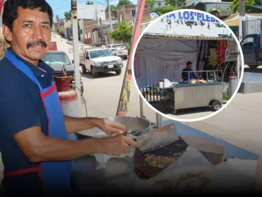 Isaías Beltrán y su taquería “Los Plebes” ha dado el sabor a los tianguis y a la colonia Esperanza en Culiacán