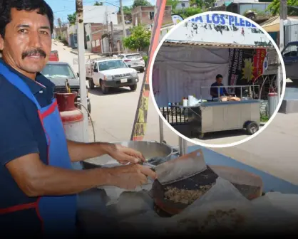 Isaías Beltrán y su taquería "Los Plebes" ha dado el sabor a los tianguis y a la colonia Esperanza en Culiacán