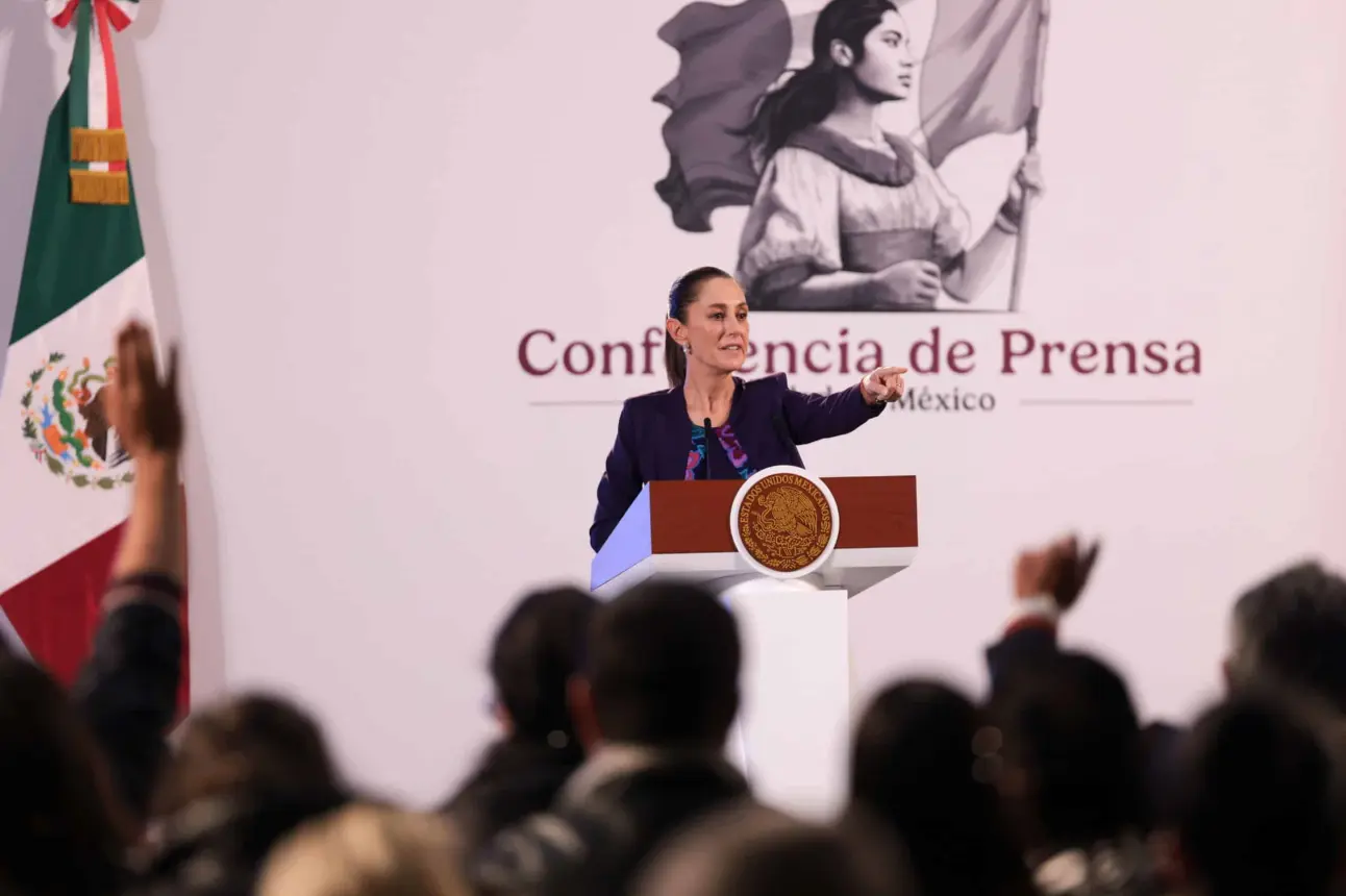 Claudia Sheinbaum en la Mañanera del Pueblo de este miércoles 9 de octubre.