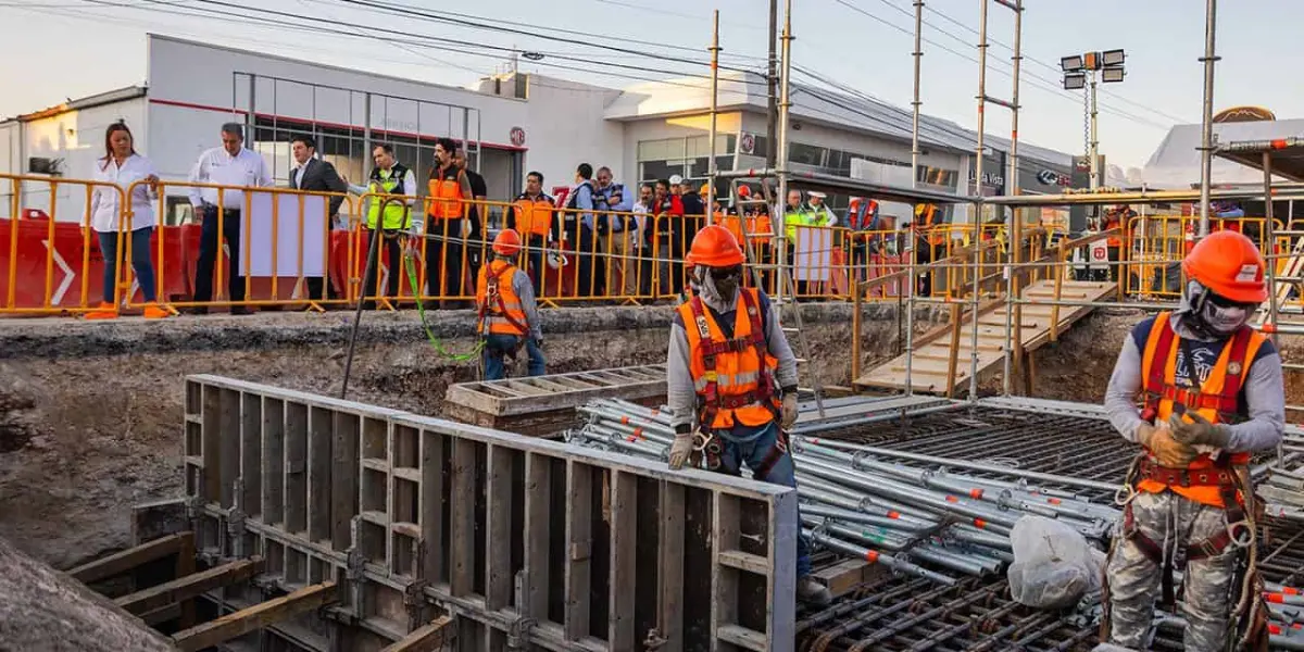 Avanza la obra de la construcción de las 3 nuevas líneas del Metro en Nuevo León. Foto: Cortesía