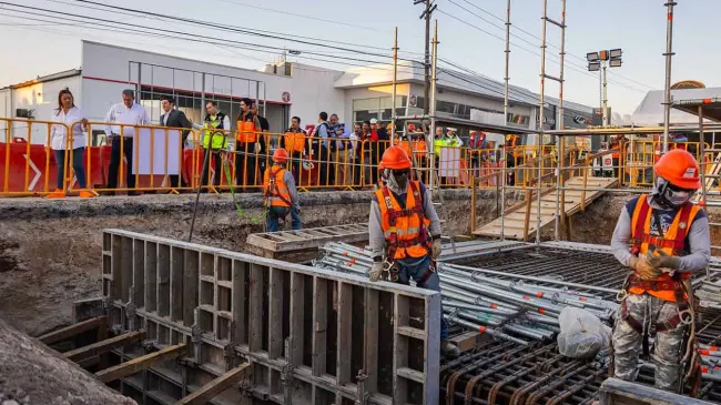 Avanza la obra de la construcción de las 3 nuevas líneas del Metro en Nuevo León. Foto: Cortesía