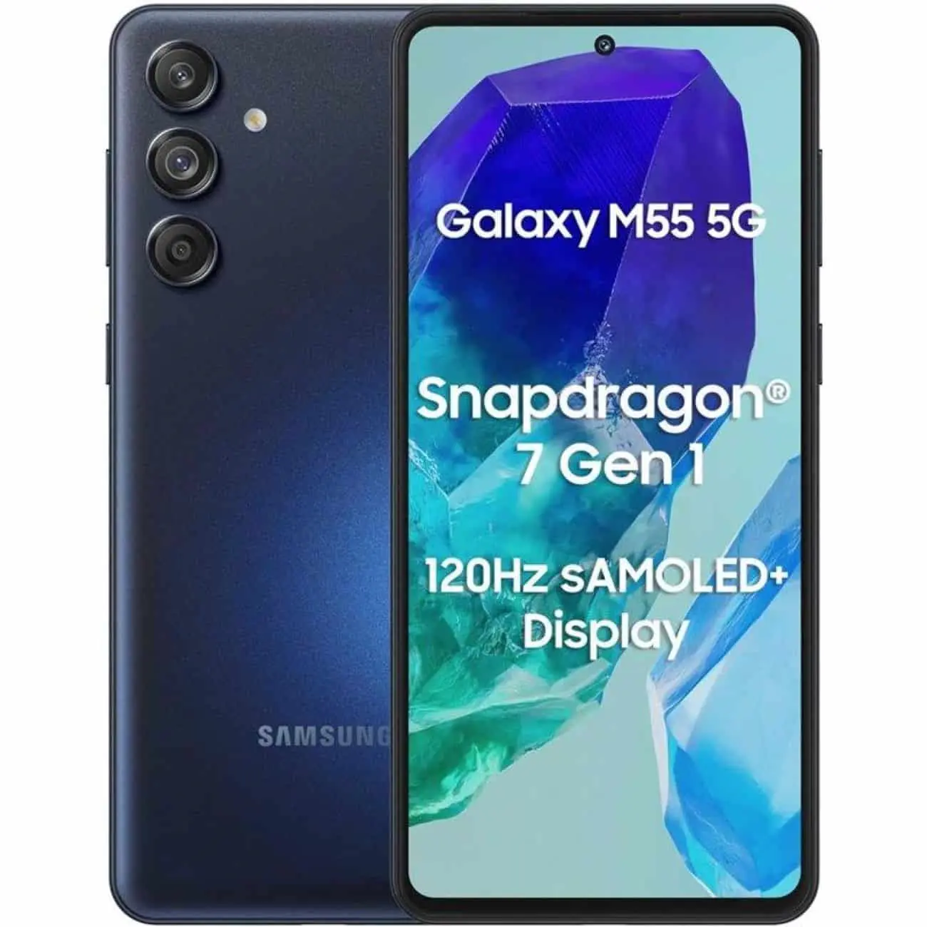 El celular Samsung Galaxy M55, es una de las opciones que hay disponibles en la gama media, con un buen equilibrio entre sus características y precio, el cual está con el 41% de descuento en Mercado Libre. El cual incluye una cámara principal de 50 megapíxeles y una para selfies de 16 megapíxeles.Uno de los puntos por lo que destaca el Galaxy M55, en su categoría, es por su la pantalla AMOLED de 6,7 pulgadas con la que salió al mercado, que promete un buen desempeño con su tasa de refresco de 120 Hz. También viene equipado con altavoces estéreo. El cual está en oferta en Mercado Libre.Características del Galaxy M55    Pantalla:  AMOLED 6,7