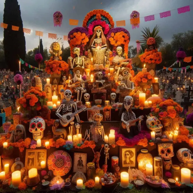 Altares del Día de Muertos en 3D con inteligencia artificial