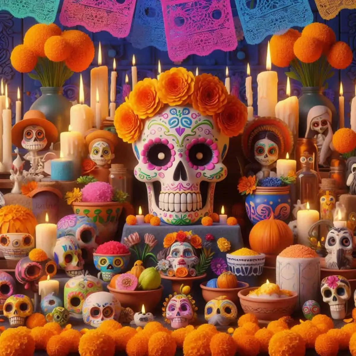 Altares del Día de Muertos en 3D con inteligencia artificial