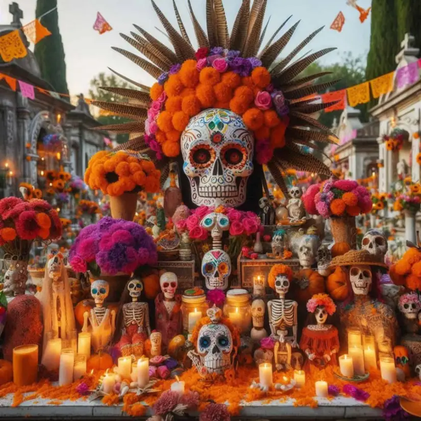 Altares del Día de Muertos en 3D con inteligencia artificial