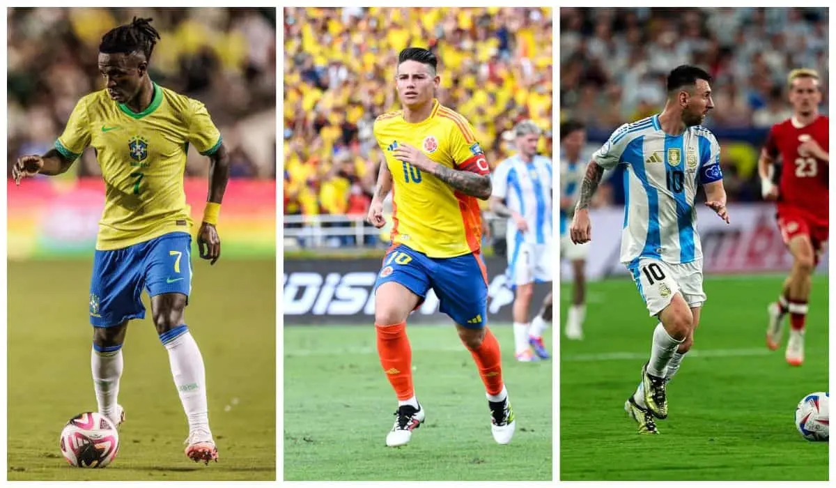 Vinicius, James Rodríguez y Lionel Messi