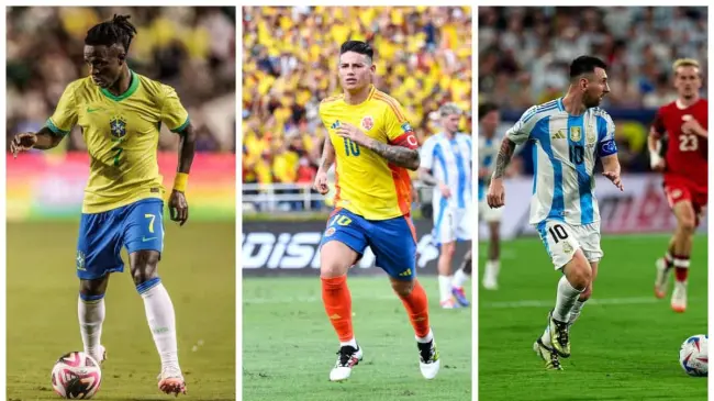 Vinicius, James Rodríguez y Lionel Messi