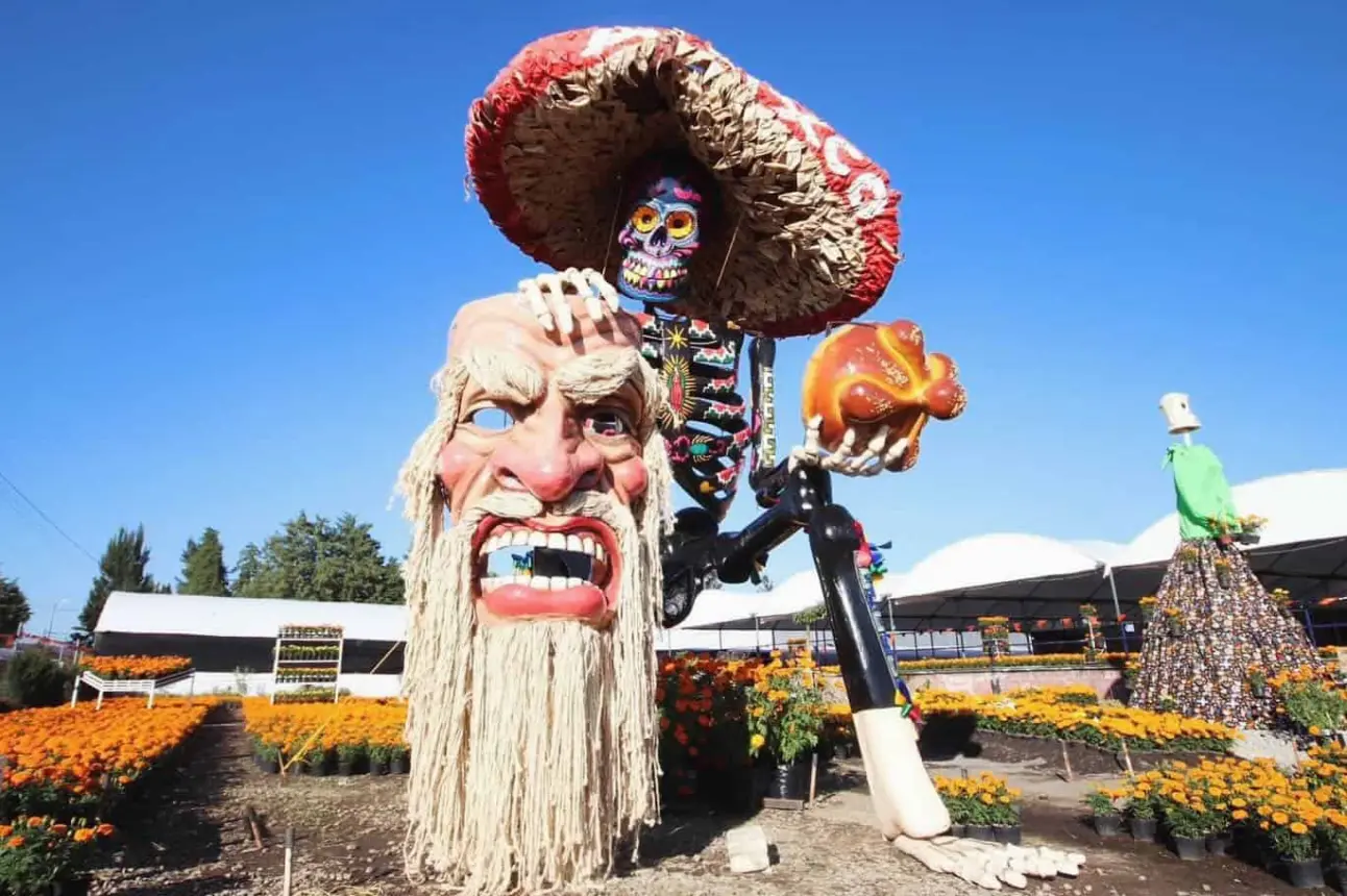 El Festival Valle de Catrinas de Atlixco, tiene más de 22 figuras gigantes. Foto: Cortesía