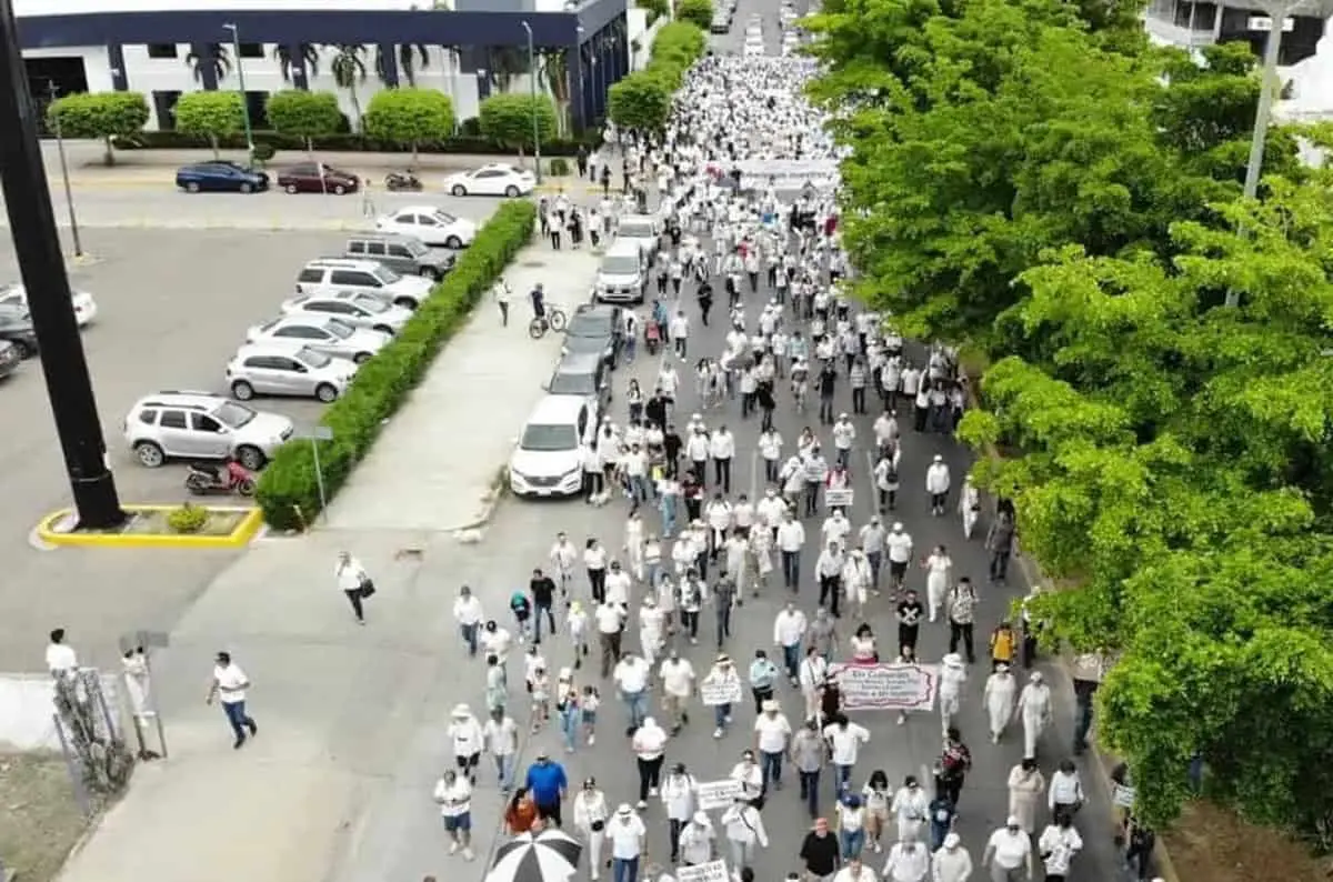 Marcha por la paz en Culiacán.