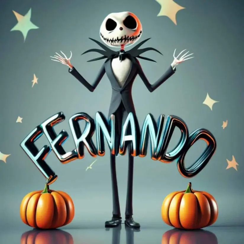 Nombres en 3D con temática de Halloween realizados por IA