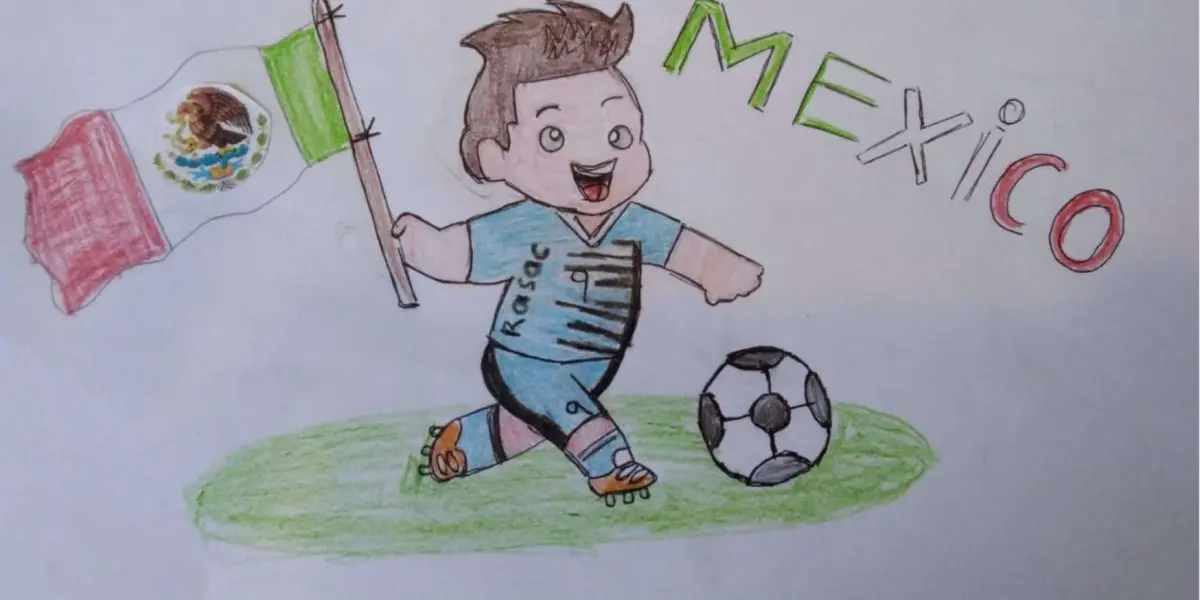 Los niños del Club Rasac FC de Alturas del Sur participan en el concurso de dibujo y demuestran su amor por México.